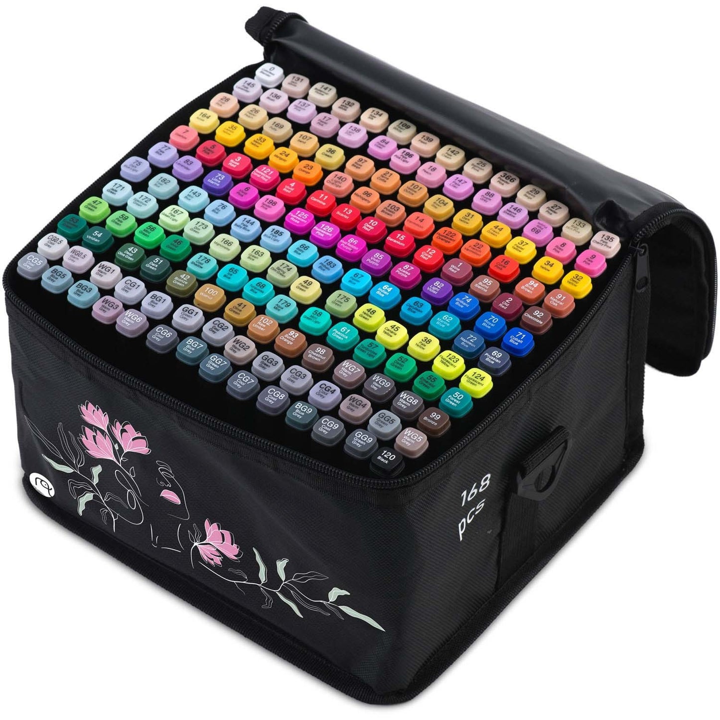 Alcohol markers with bag 168 pcs Nukido NK-914