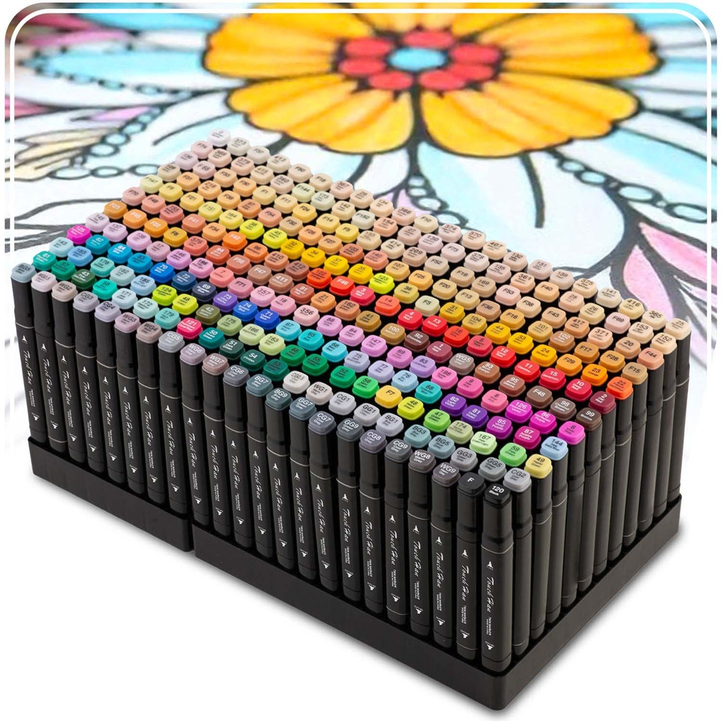 Alcohol markers with bag 262 pcs Nukido NK-915