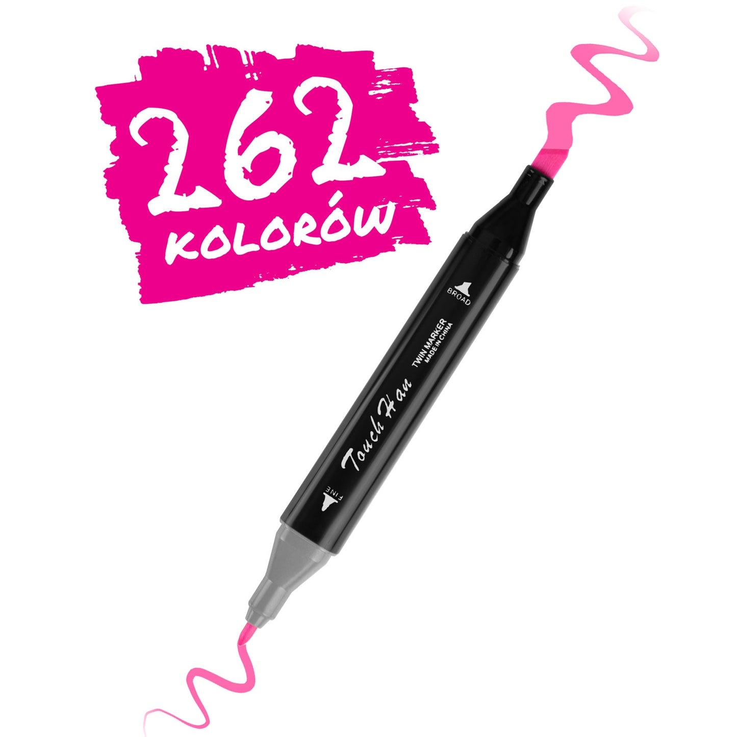 Alcohol markers with bag 262 pcs Nukido NK-915