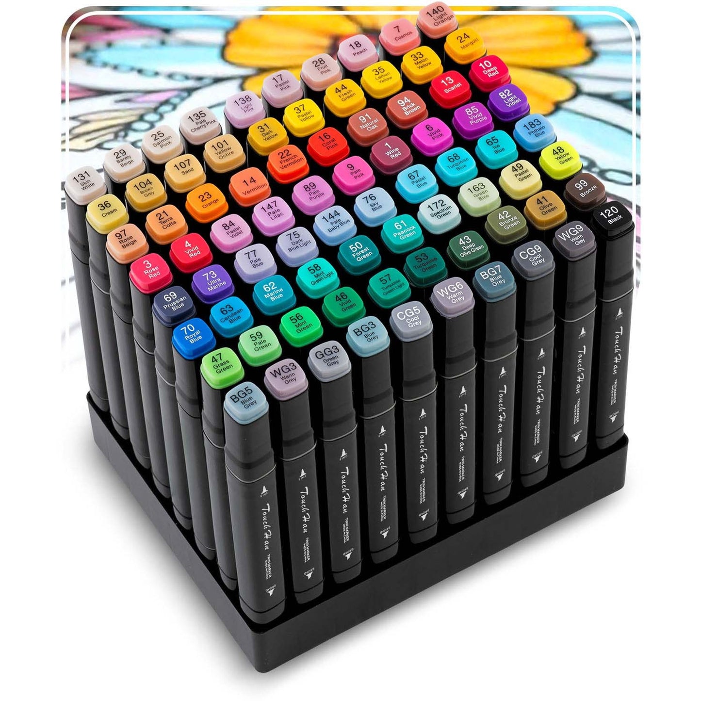 Alcohol markers with bag 80 pcs Nukido NK-912
