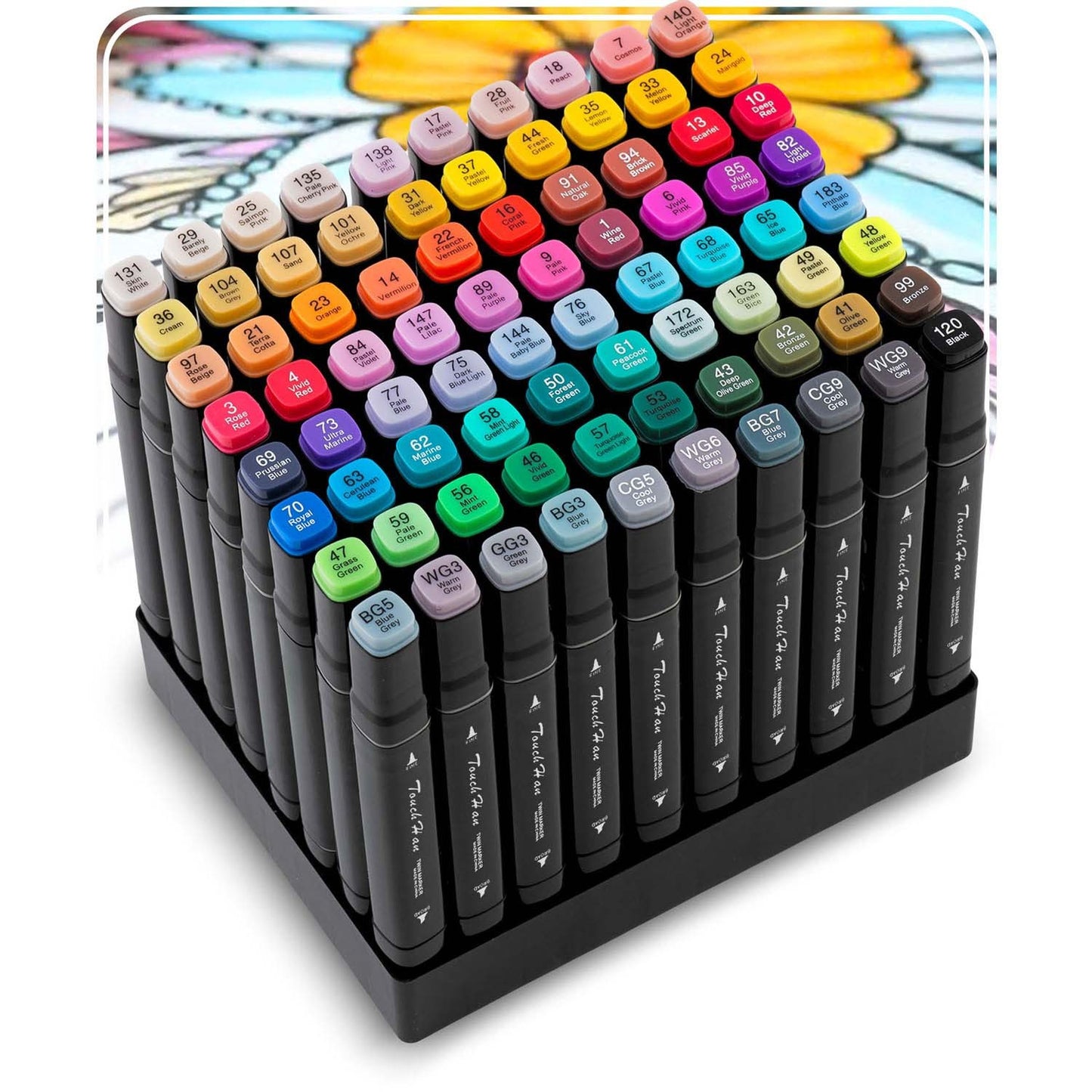 Alcohol markers with bag 80 pcs Nukido NK-912
