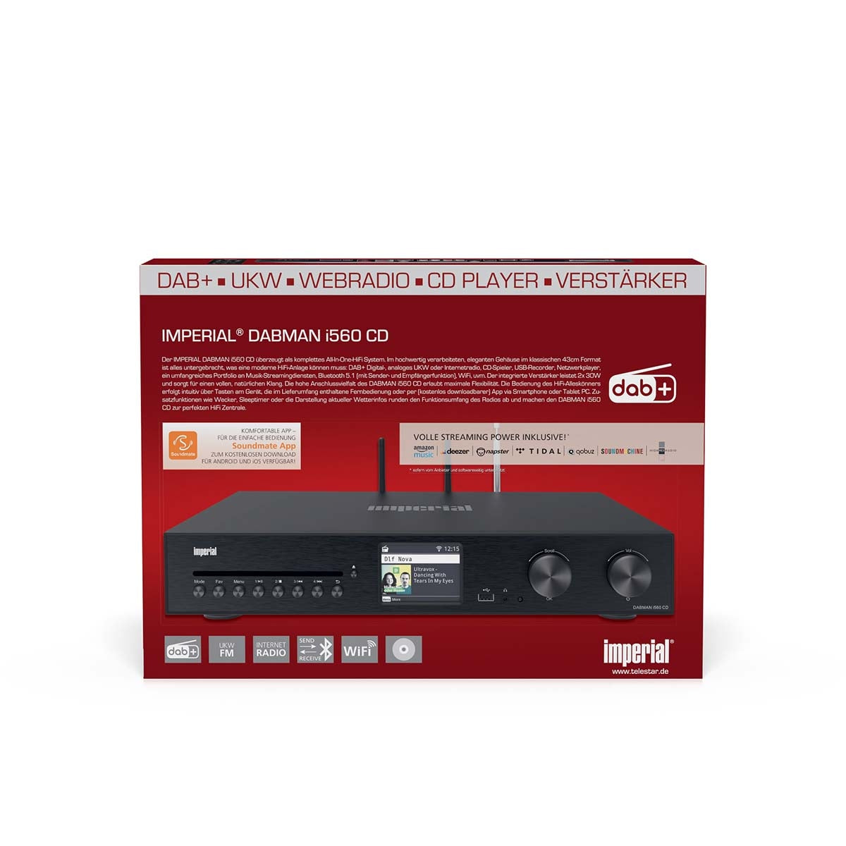 All-in-One HiFi System with CD Player, Bluetooth, DAB+