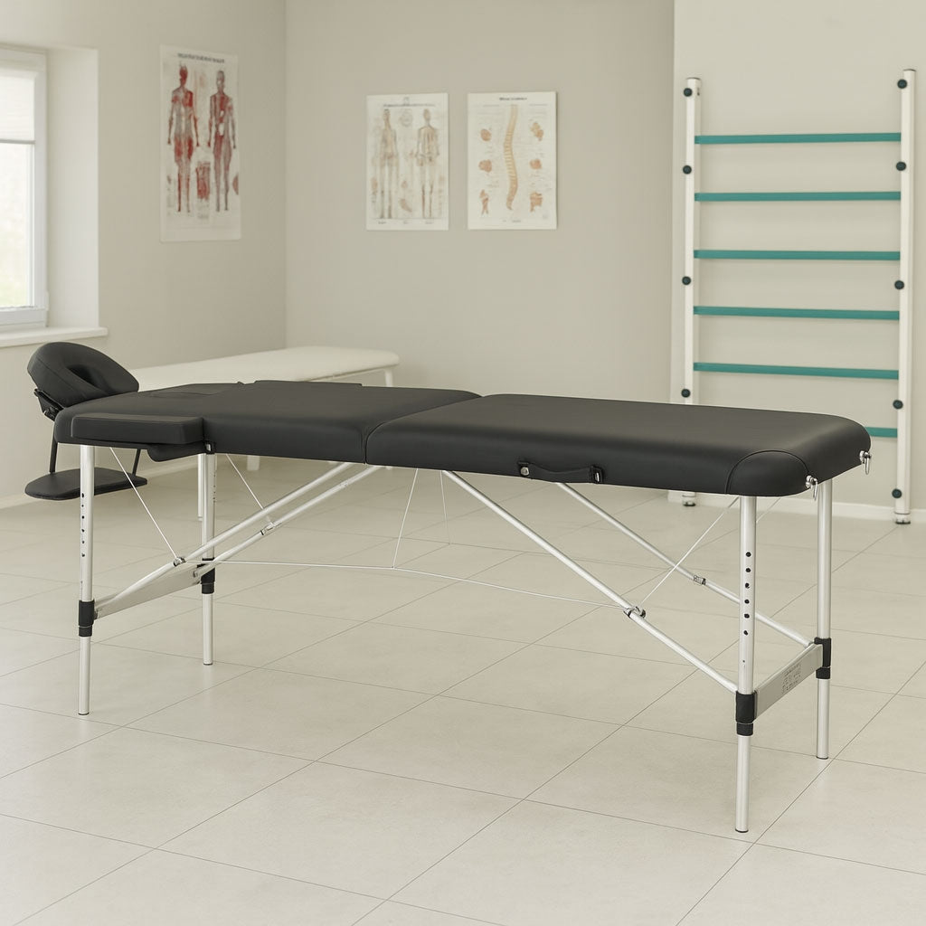 Aluminium 2-Section Foldable Massage Table with Bag