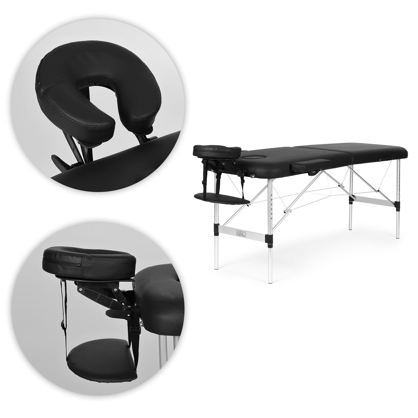 Aluminium 2-Section Foldable Massage Table with Bag
