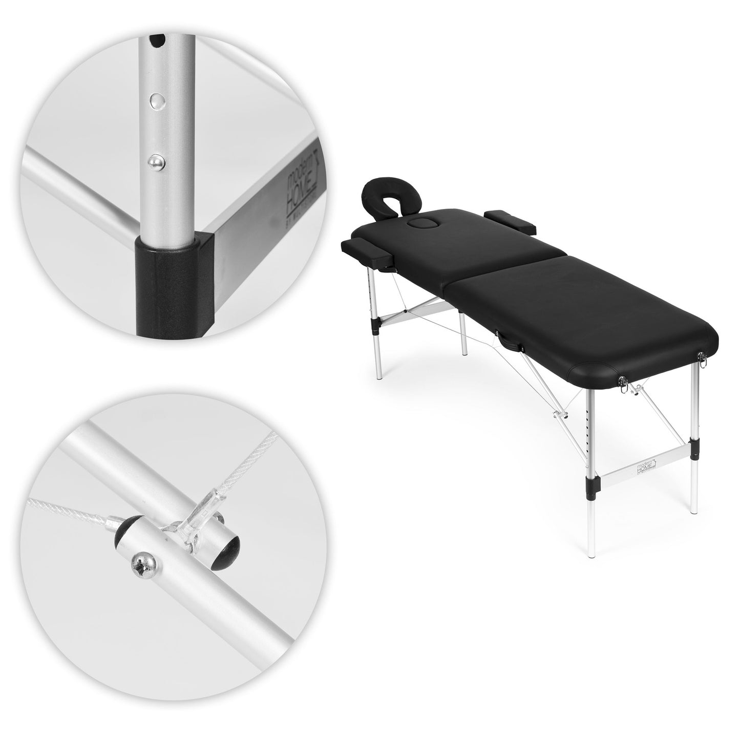 Aluminium 2-Section Foldable Massage Table with Bag