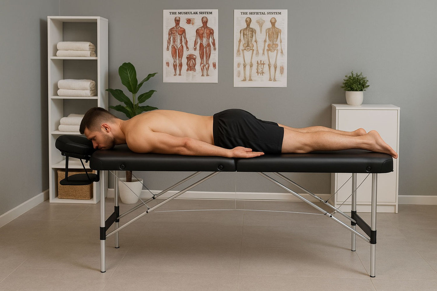 Aluminium 3-Section Foldable Massage Table with Bag
