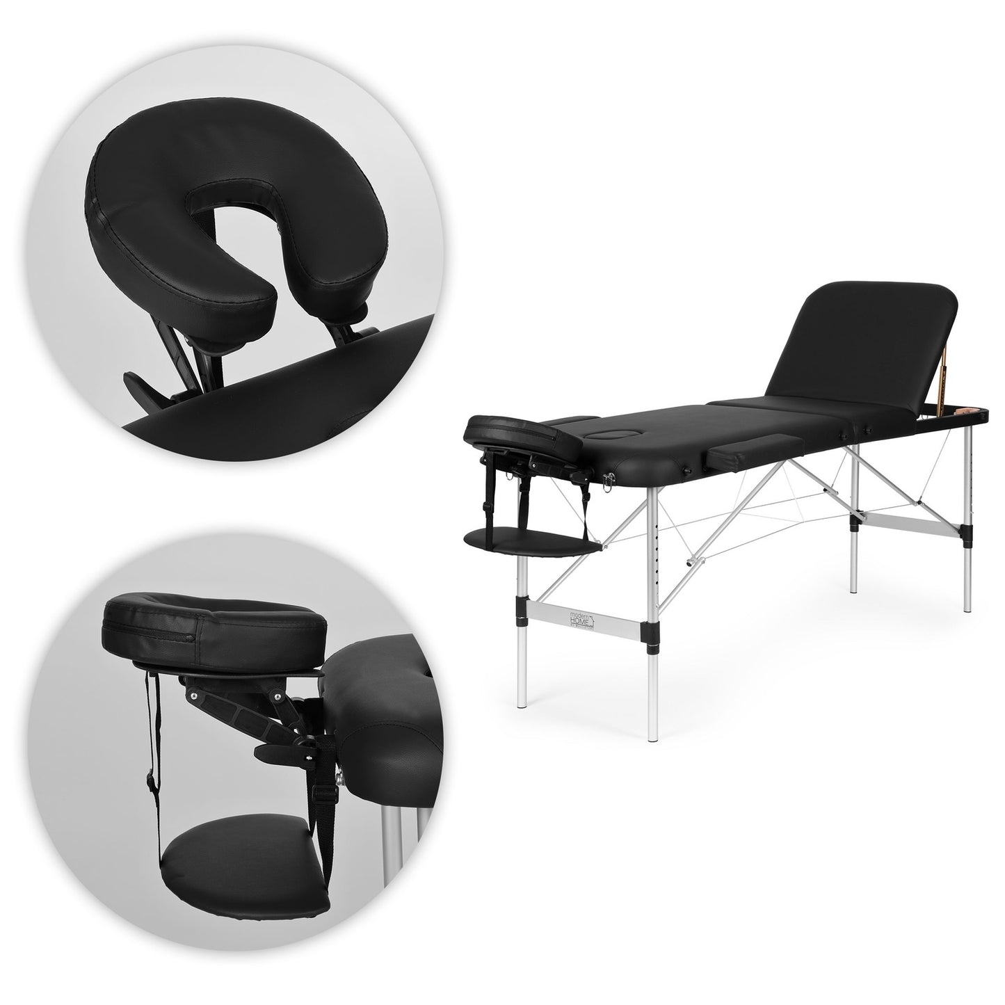Aluminium 3-Section Foldable Massage Table with Bag