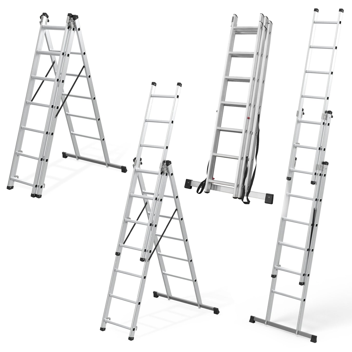 Aluminum 3x7 Multi-Purpose Ladder, 150 kg Capacity