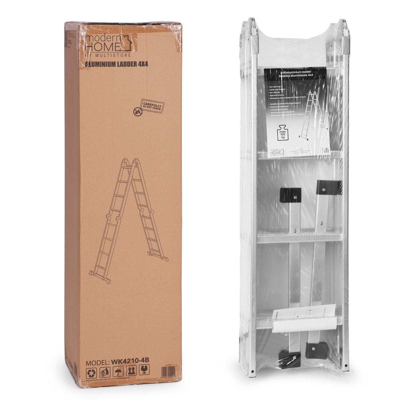 Aluminum 4x4 Multi-Purpose Ladder, 150 kg Capacity