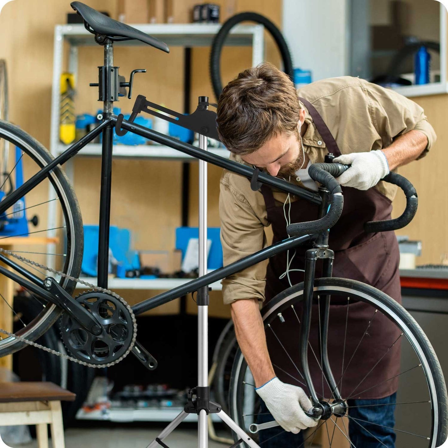 Aluminum Bicycle Rack for Service MB2 - Silver