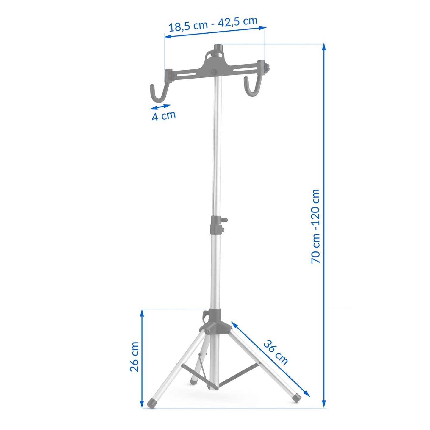 Aluminum Bicycle Rack for Service MB2 - Silver