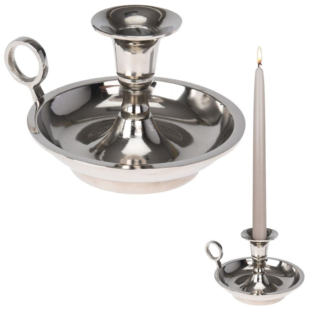 Aluminum Candlestick with Handle for Long Candles