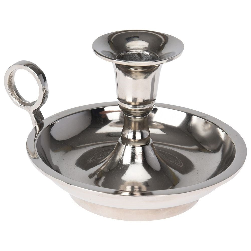 Aluminum Candlestick with Handle for Long Candles