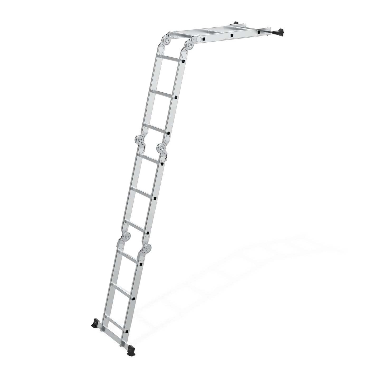 Aluminum Multi-Purpose Ladder, 4x3 Hinged, 150 kg Capacity