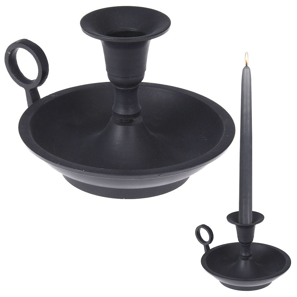 Aluminum candle holder with comfortable handle