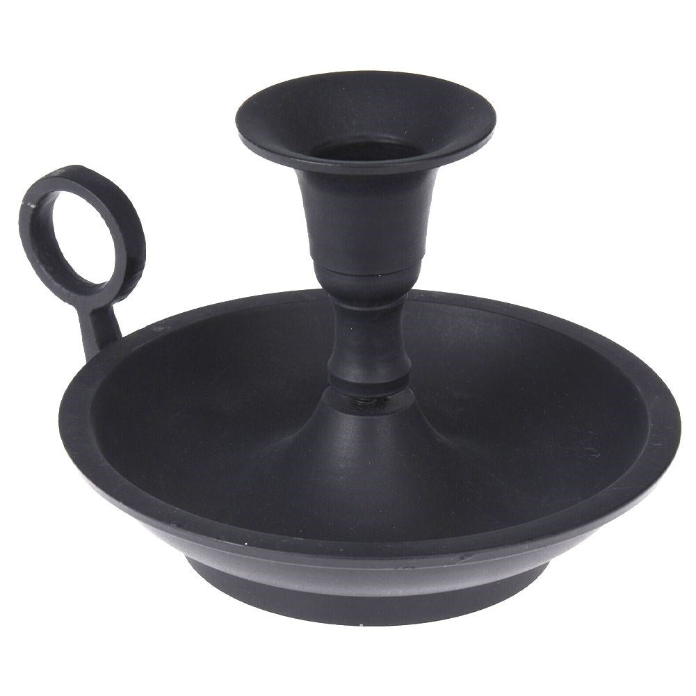 Aluminum candle holder with comfortable handle