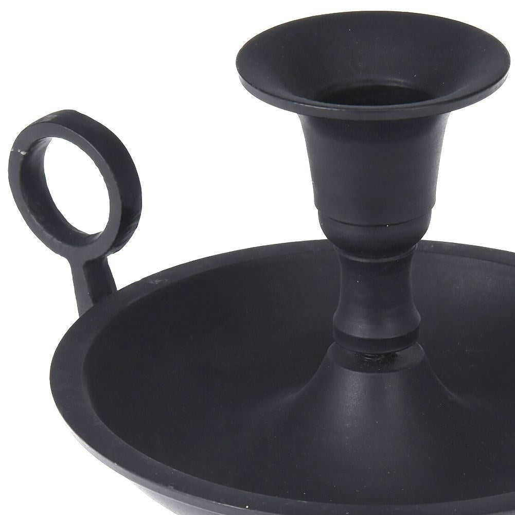 Aluminum candle holder with comfortable handle