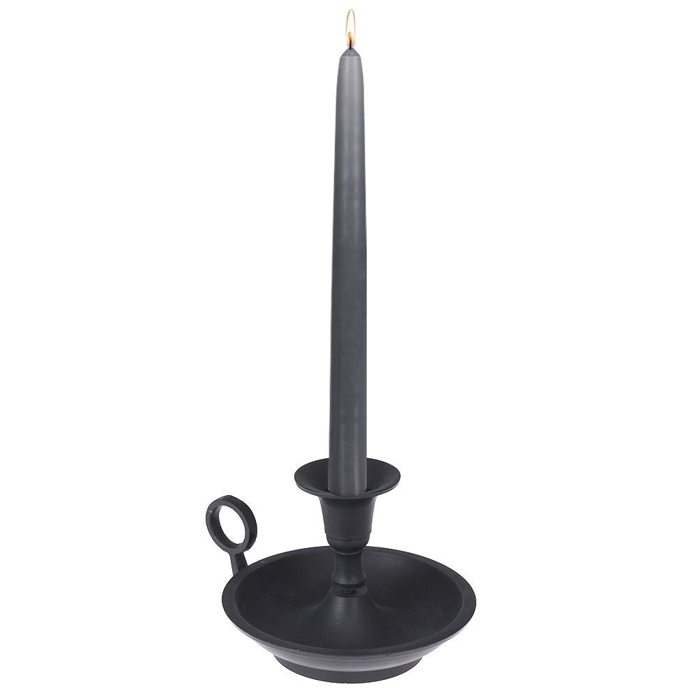 Aluminum candle holder with comfortable handle