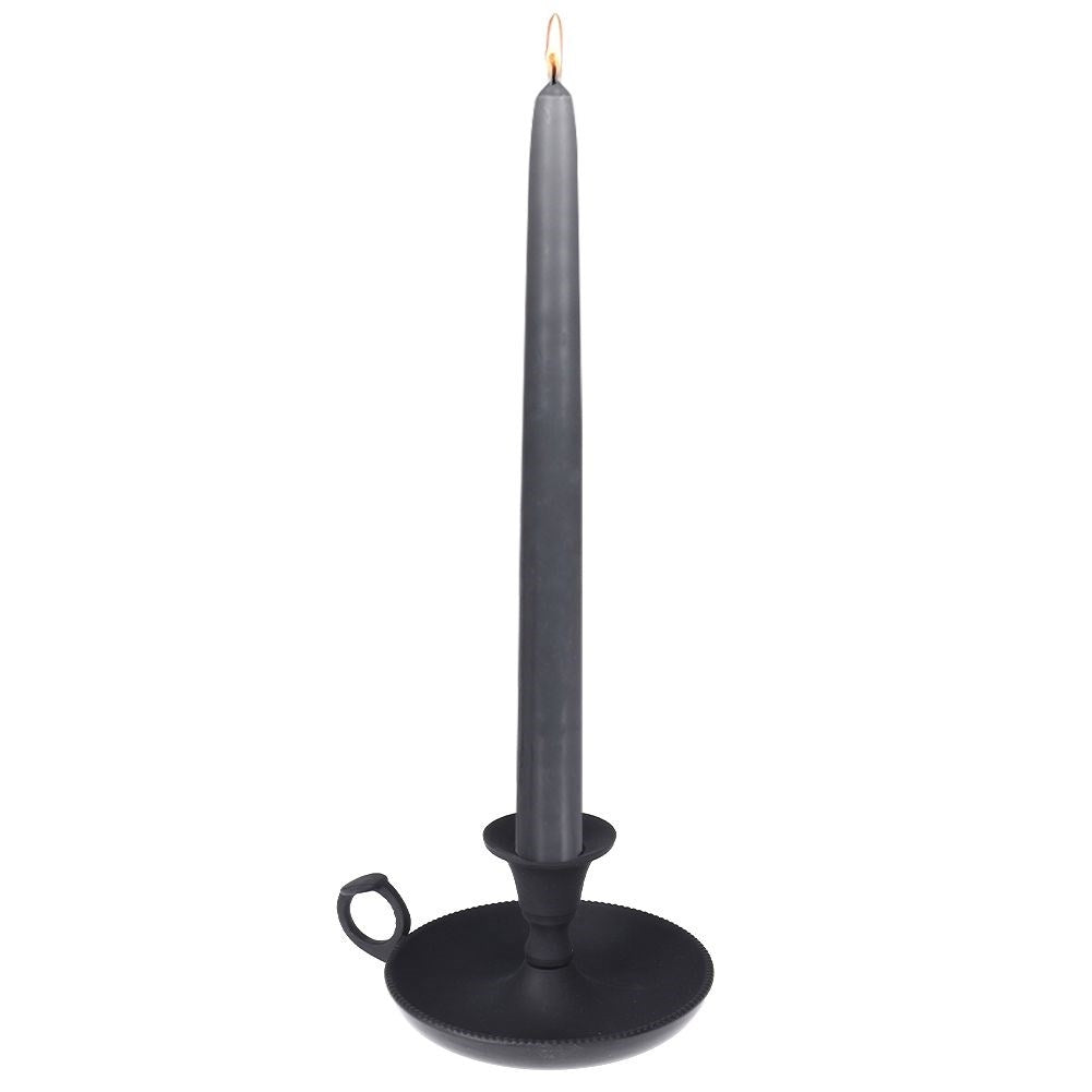 Aluminum candle holder with loft style handle