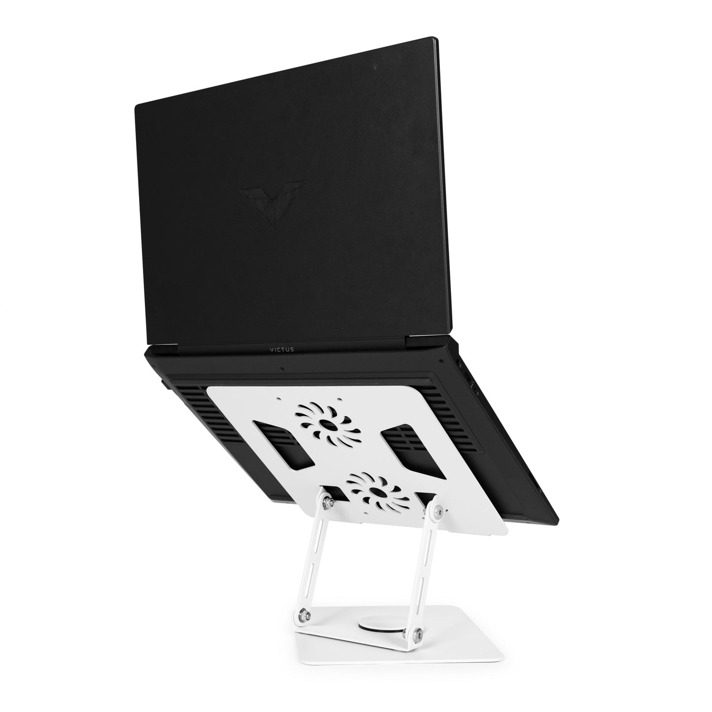 Aluminum foldable and adjustable swivel laptop stand