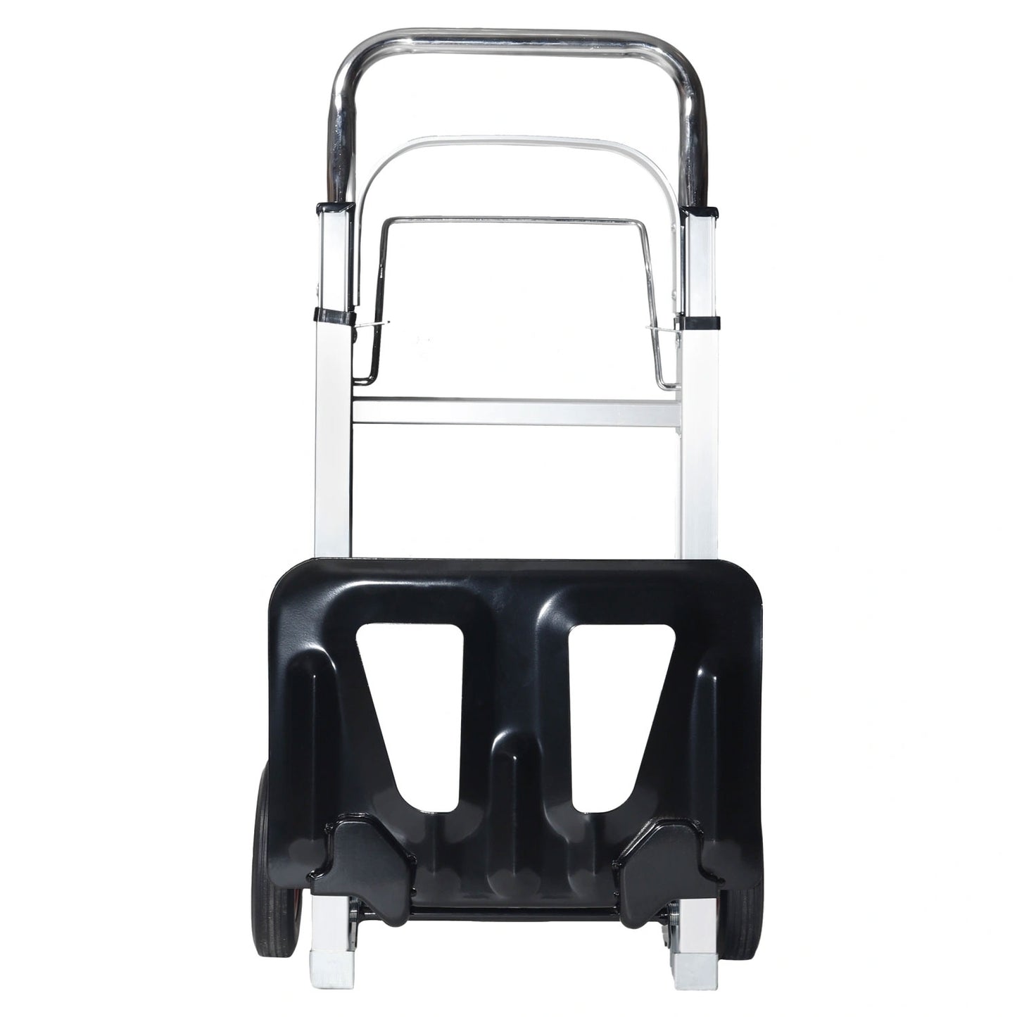 Aluminum folding hand truck, transport warehouse trolley, 90 kg capacity