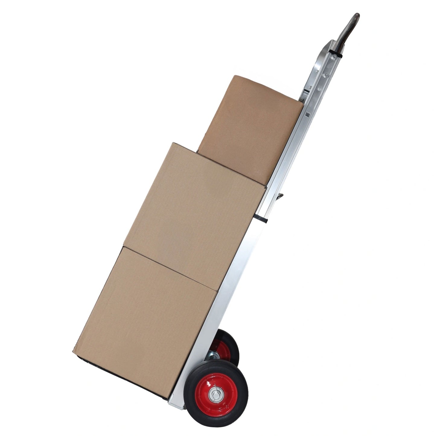 Aluminum folding hand truck, transport warehouse trolley, 90 kg capacity