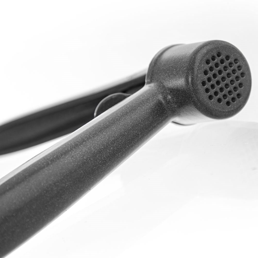 Aluminum garlic press with cleaning tool