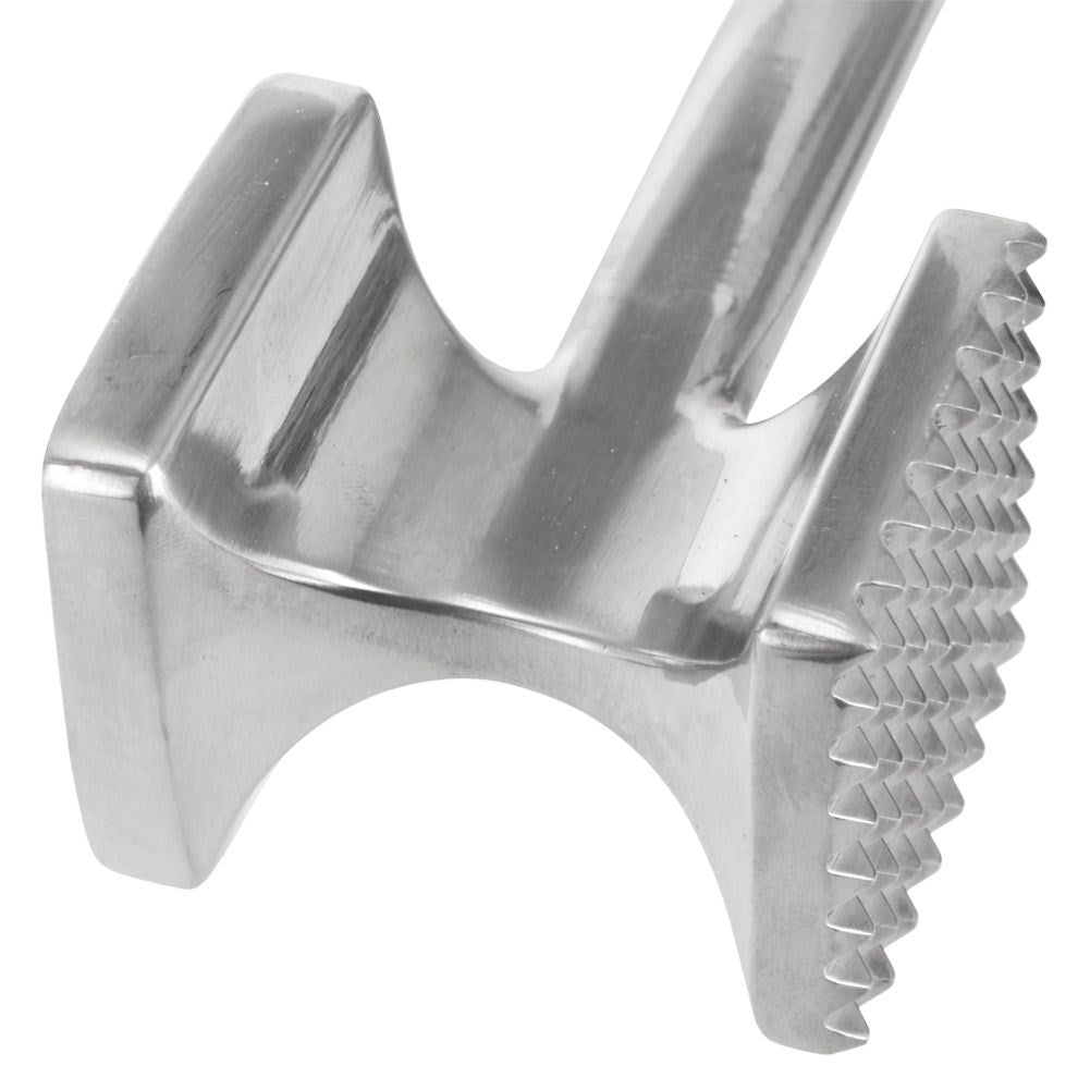Aluminum meat mallet with rubber handle for a secure grip
