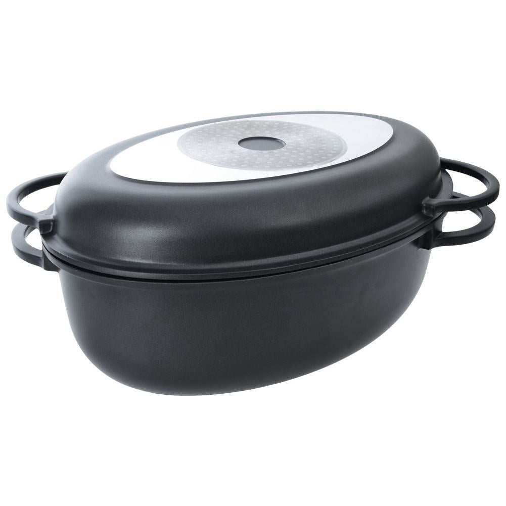 Aluminum roaster with lid 2in1 8 l, 43x30 cm