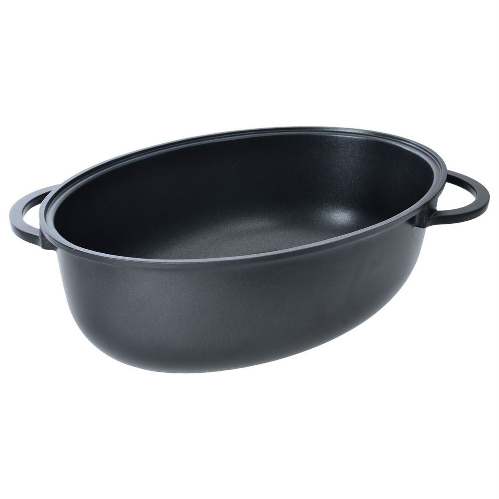 Aluminum roaster with lid, oval, 8 l, 43x30 cm