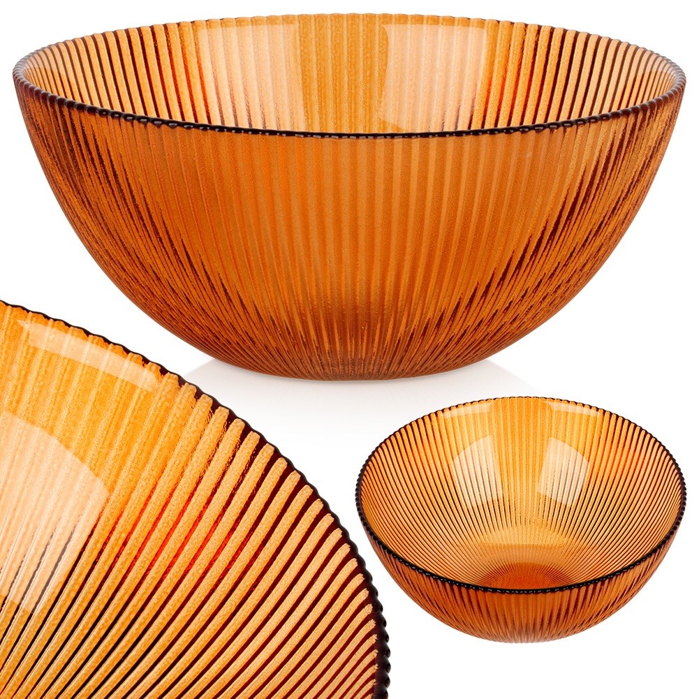 Amber glass bowl 15 cm, 500 ml
