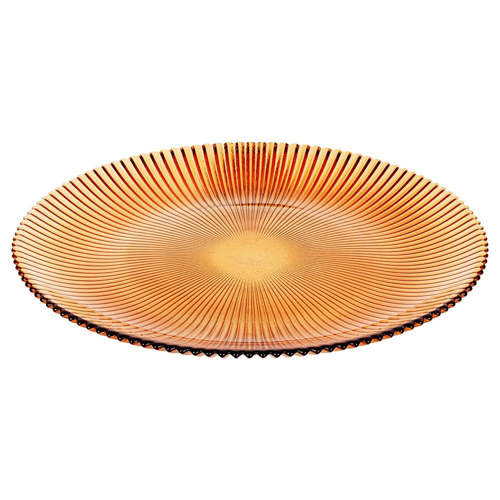 Amber glass dessert plate 21 cm
