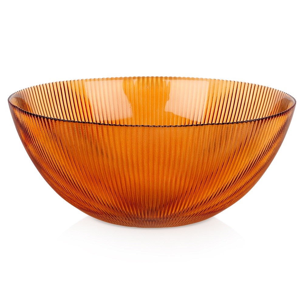 Amber glass salad bowl 28 cm, 4 l
