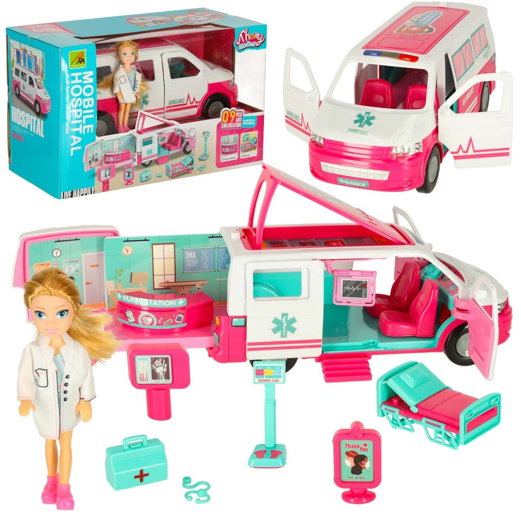Ambulance Mobile Hospital Doll Playset Accessories