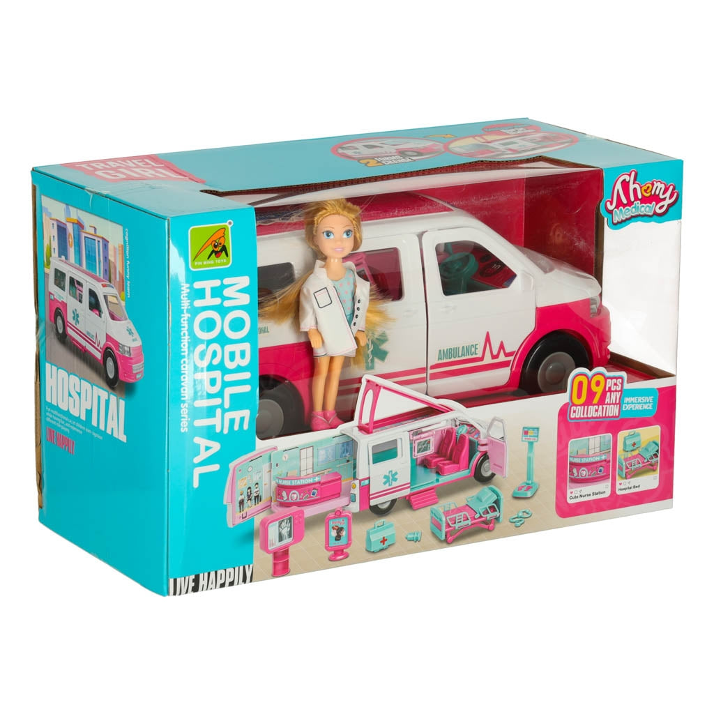 Ambulance Mobile Hospital Doll Playset Accessories