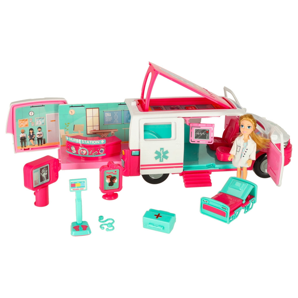 Ambulance Mobile Hospital Doll Playset Accessories
