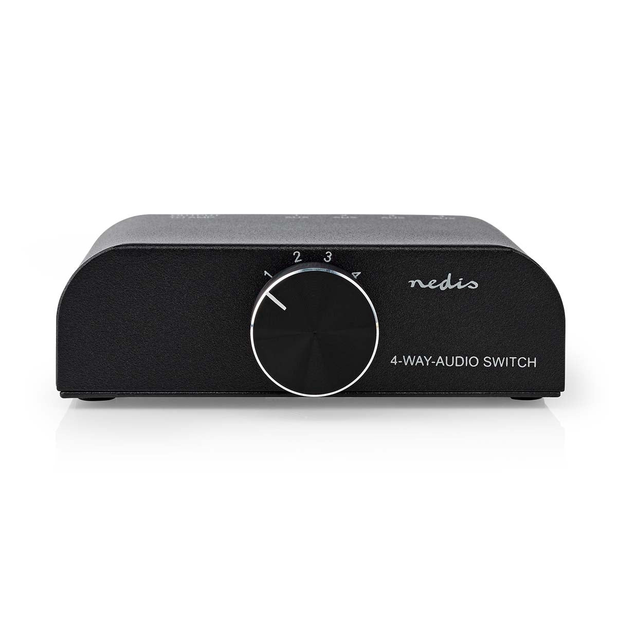 Analog Audio switch | 4-Port port(s) | Connection input: 1x 3.5 mm Audio Input / 3x (2x RCA Female) | Connection output: 1x (2x RCA Female) | Instruction book | Metal | Anthracite