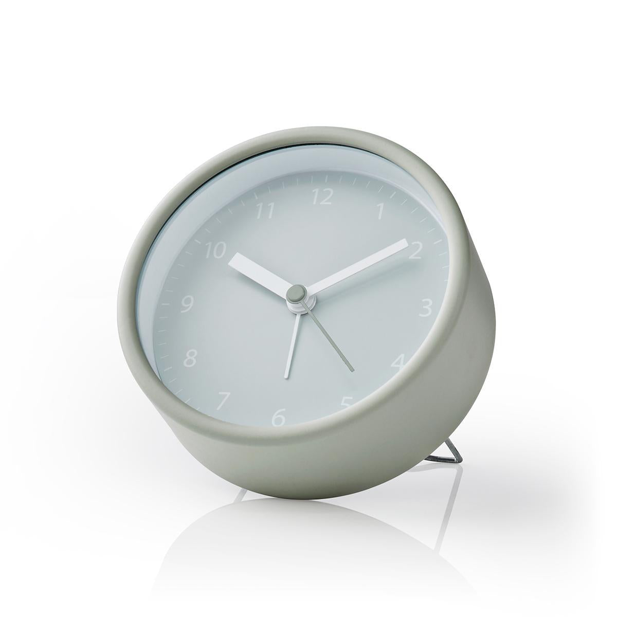 Analog Desk Alarm Clock | Snooze function | Green
