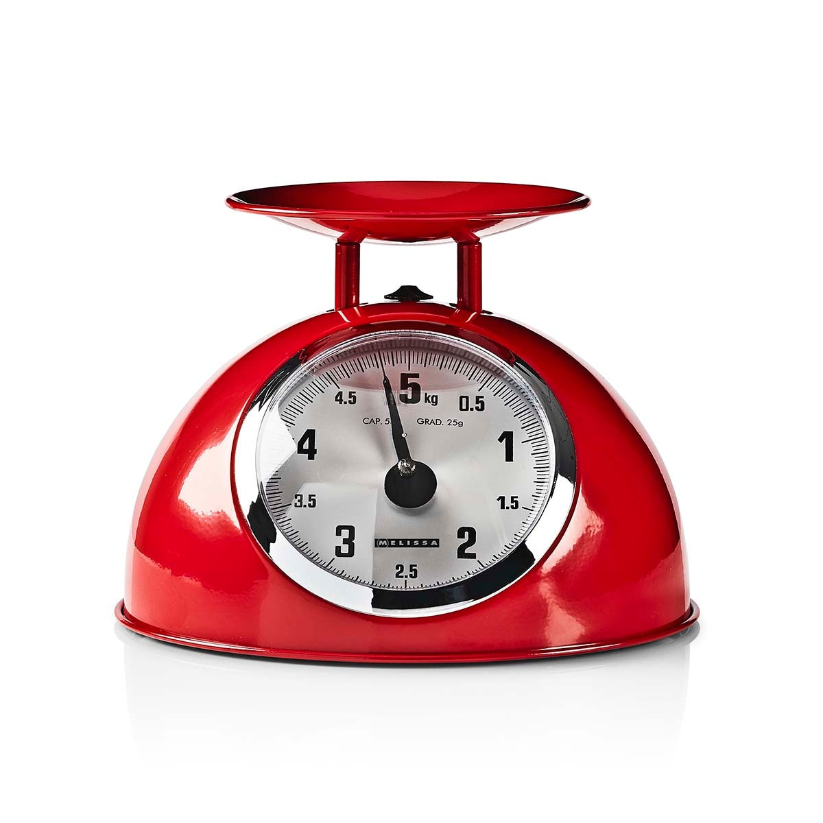 Analog Kitchen Scale, Metal, Removable Bowl, 5kg Capacity