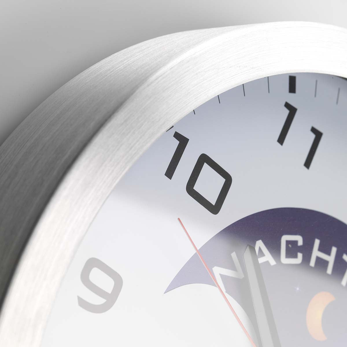 Analogue Dementia Clock with Day/Night Images, Aluminium