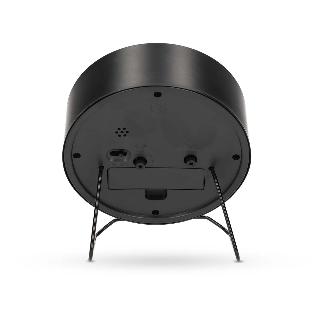 Analogue Desk Alarm Clock, Silent, Snooze, Black