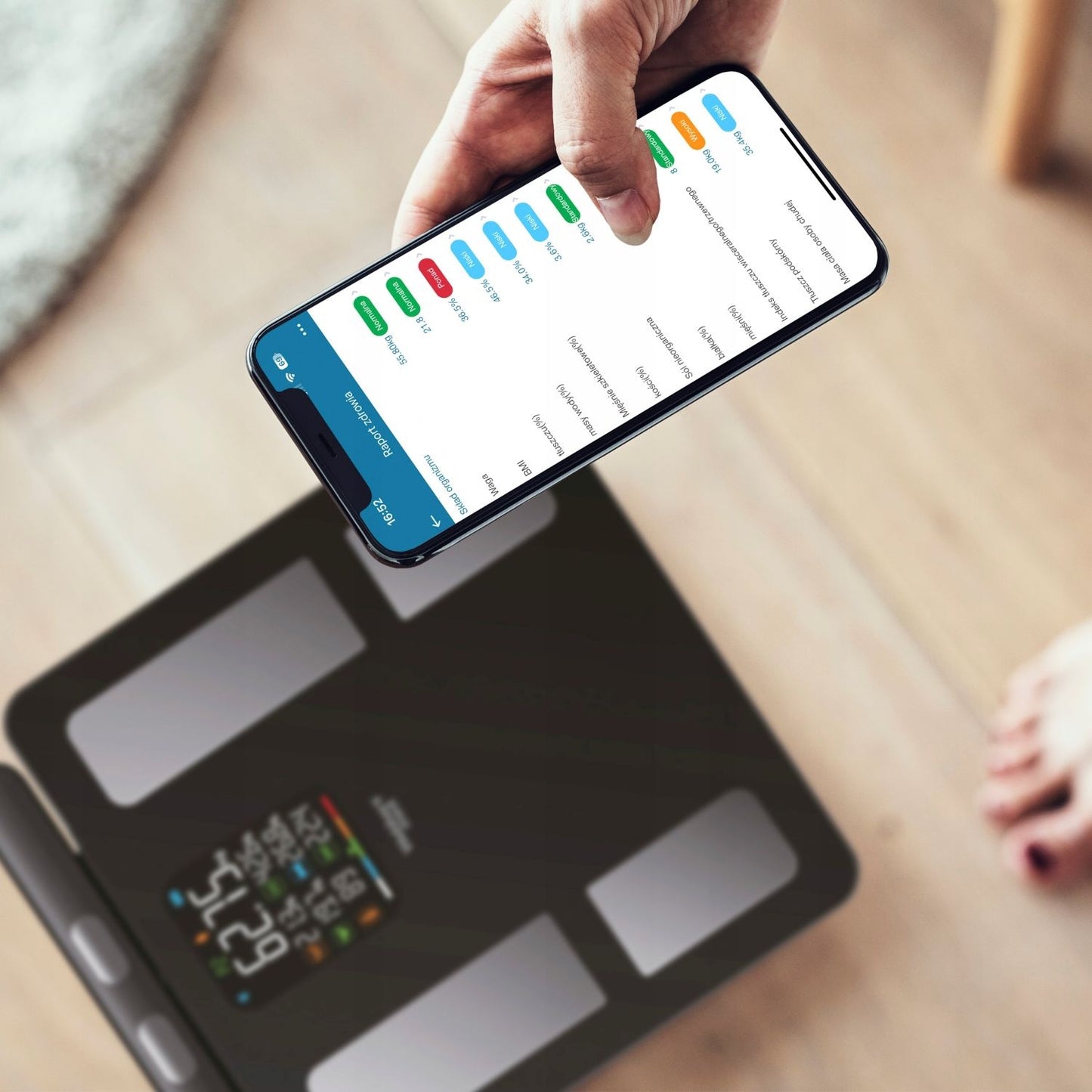 Analytical bathroom scale 15 parameters Apple Health Google Fit SCALA WEBBER