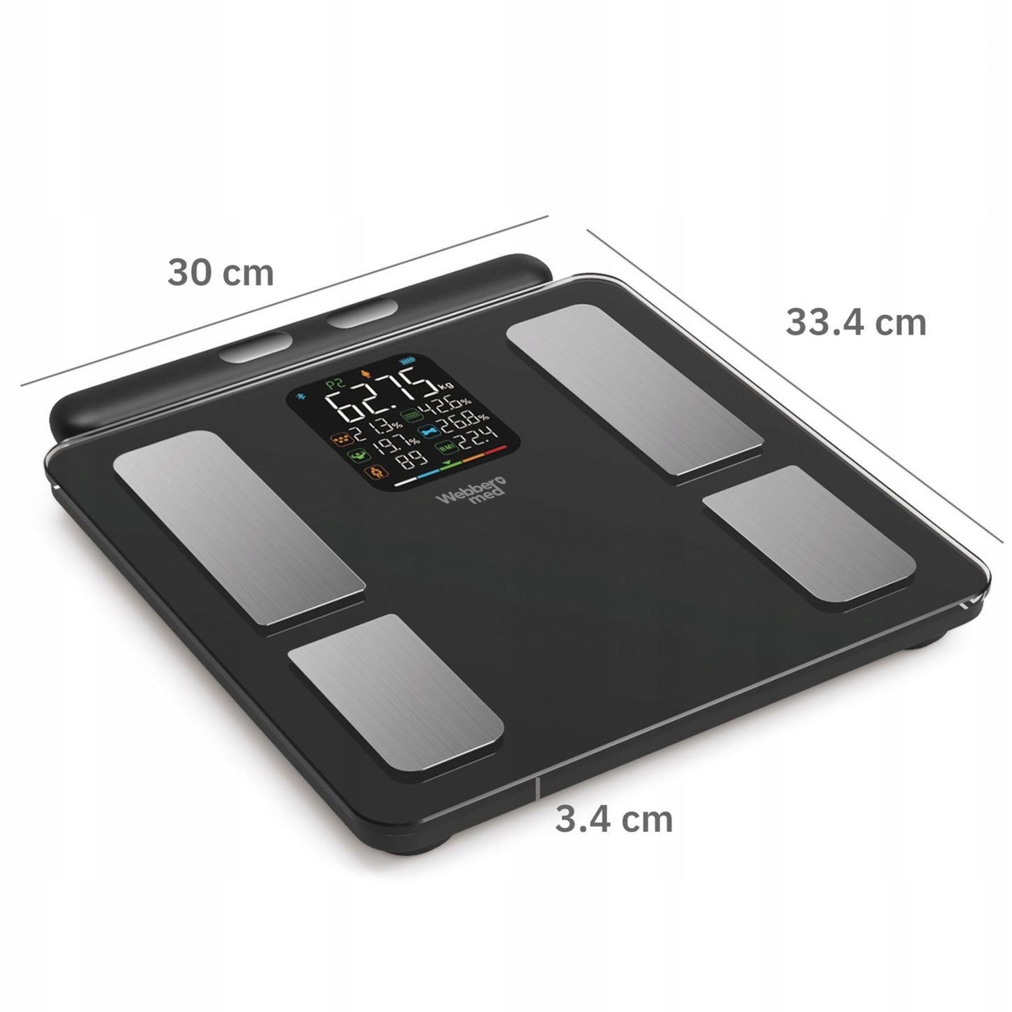 Analytical bathroom scale 15 parameters Apple Health Google Fit SCALA WEBBER