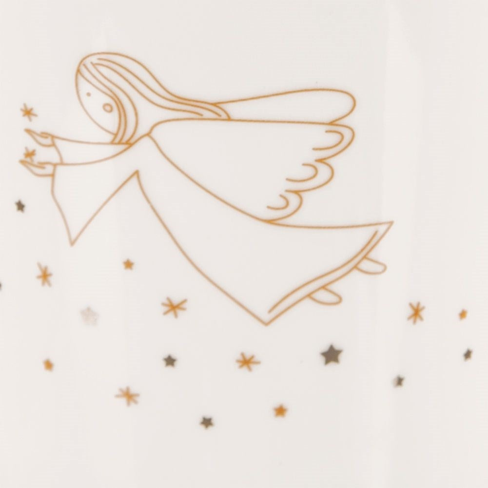 Angel Mug in White Porcelain - Microwave Safe and Elegant
