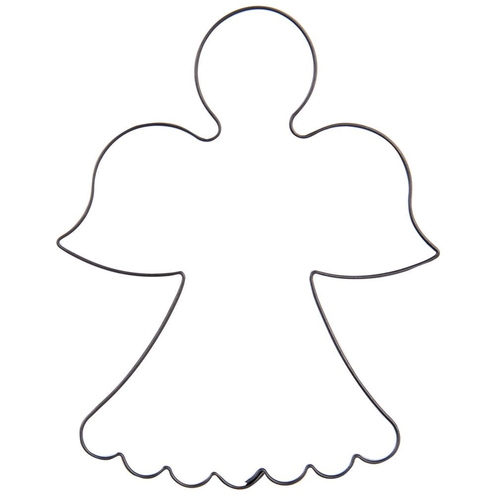 Angel shaped gingerbread tin in stainless steel, dishwasher safe
