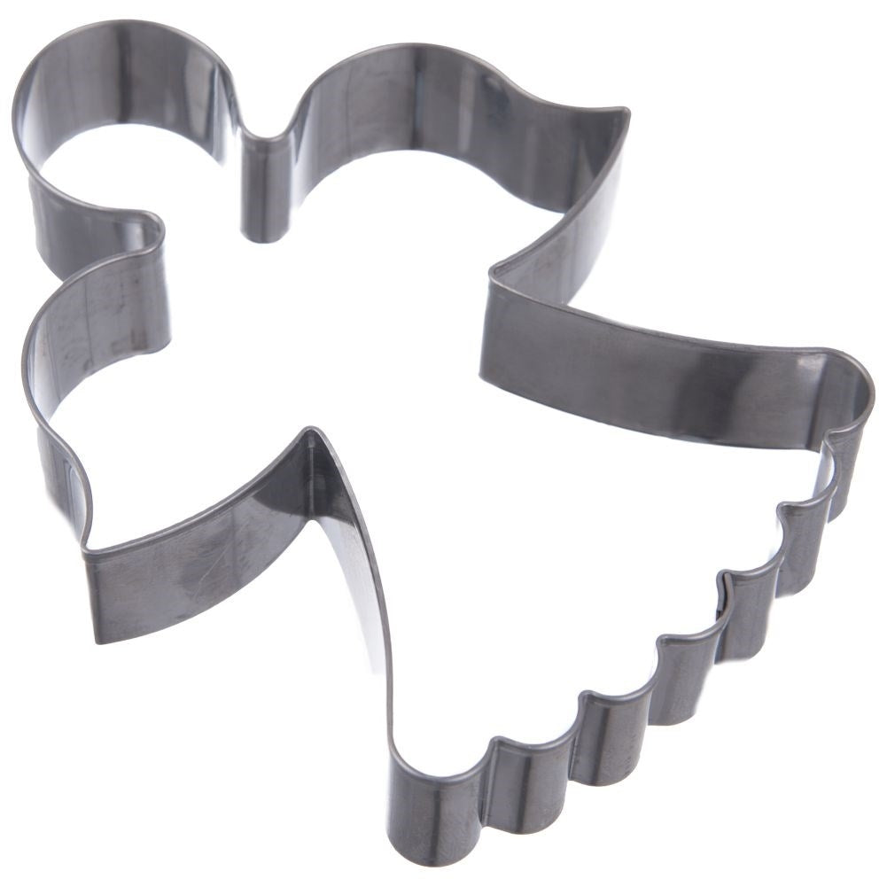 Angel shaped gingerbread tin in stainless steel, dishwasher safe