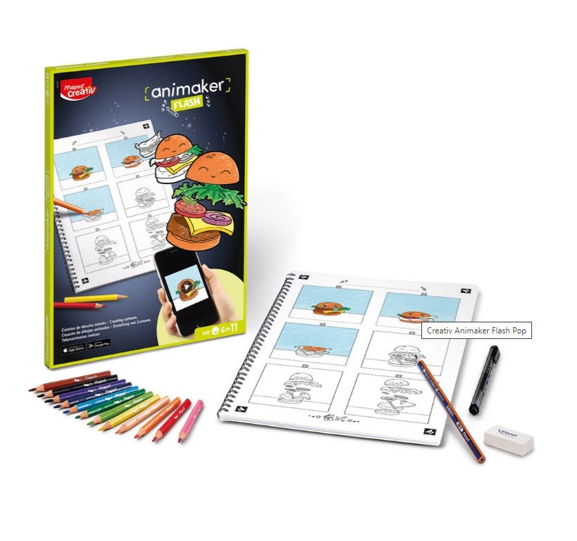 Animaker Flash Pop mini movie drawing kit