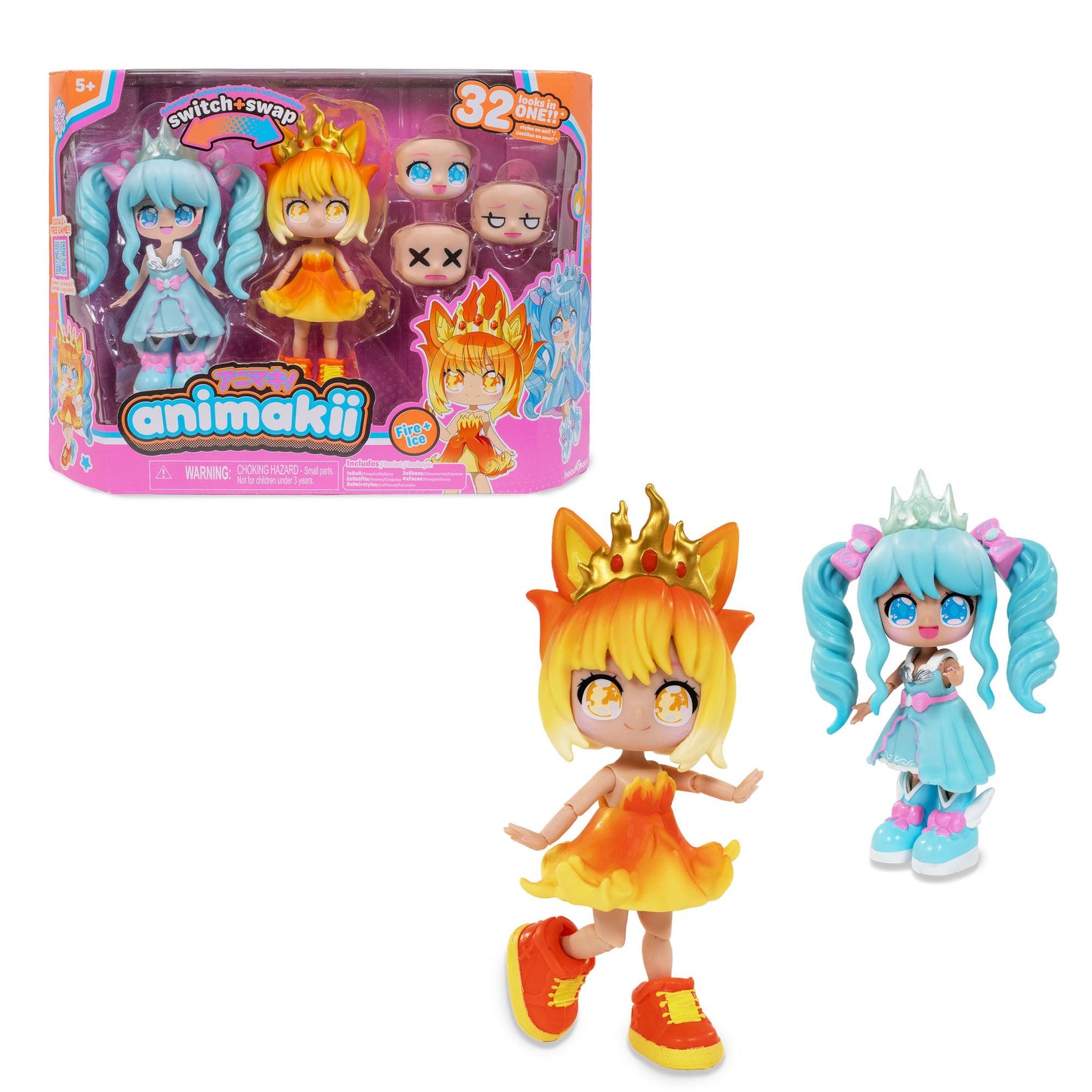 Anime-Inspired Doll Set with 32 Style Combinations