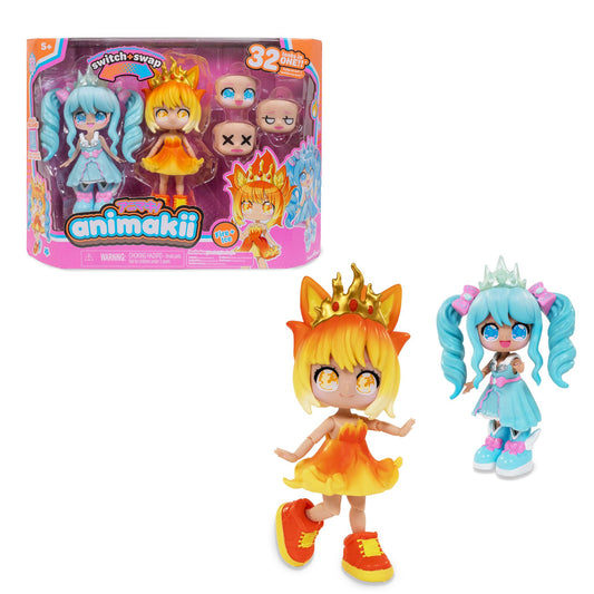 Anime-Inspired Doll Set with 32 Style Combinations