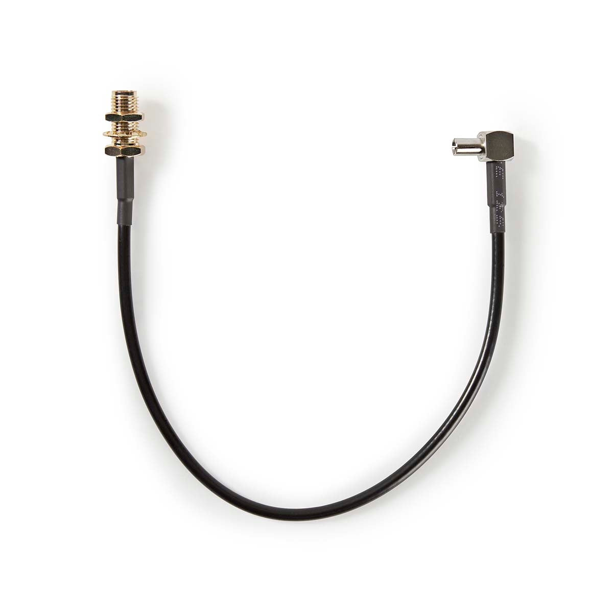 Antenna cable | SMA Female | TS9 | Gold Plated | 50 Ohm | Single shell protection | 0.20 m | Round | PVC | Black | Box